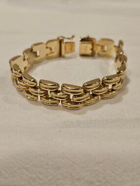 UnoAerre 14k Solid Gold Italian Panther Link Bracelet – 17.8g – Gori & Zucchi